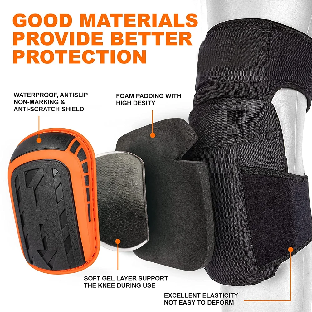 1Pairs Heavy Duty Knee Pads for Work Construction Men, Comfortable Anti-Slip Foam Gel Knee Pads for Gardening Flooring Cleaning