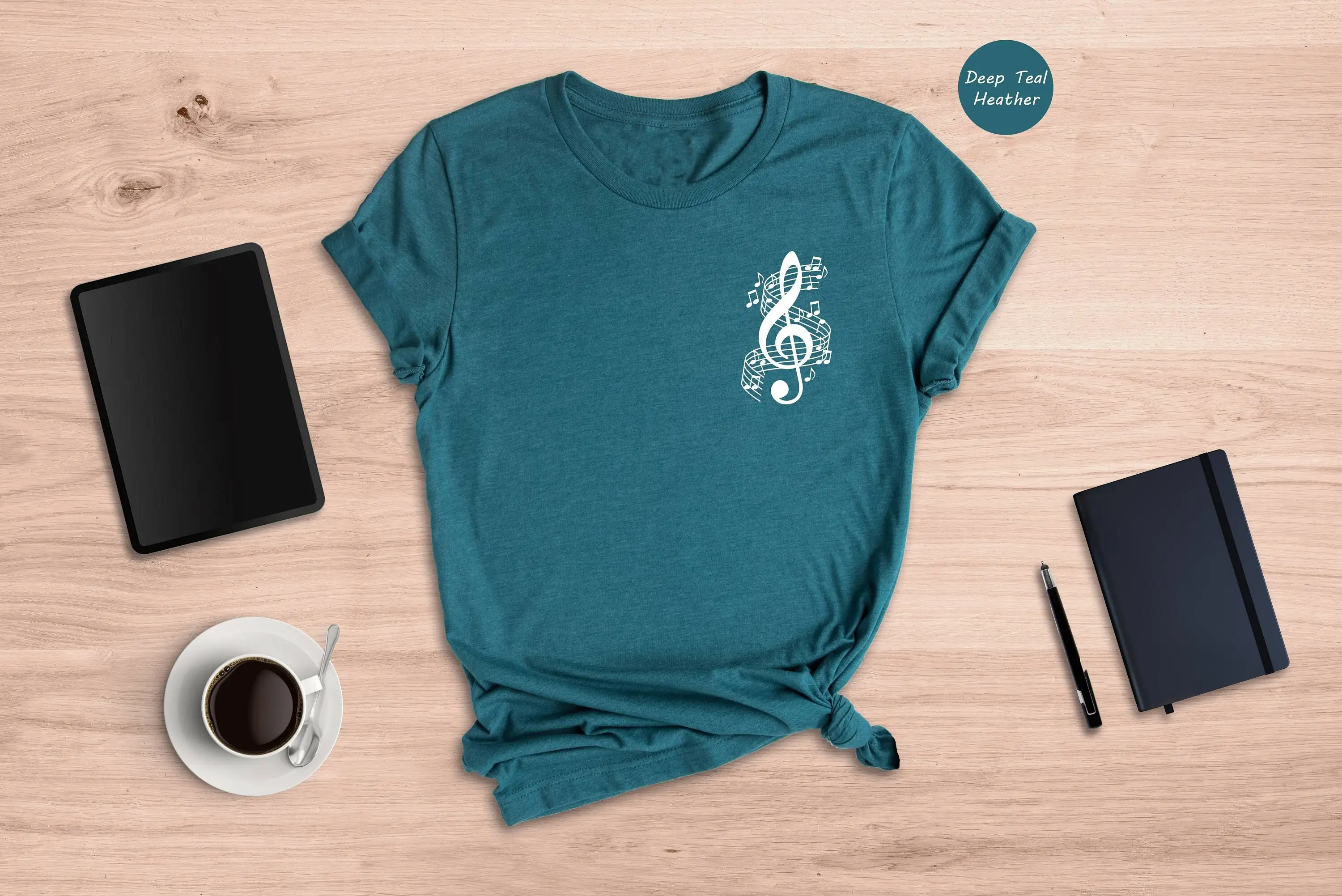 Fancy Treble Clef Music T Shirt Teacher Musician S Notes Apparel