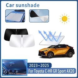 Toyota C-HR GR 스포츠 AX20 2023 2024 2025 MK2 앞 유리 차양 단열 여름 자동차 액세서리 용 자동차 선 바이저