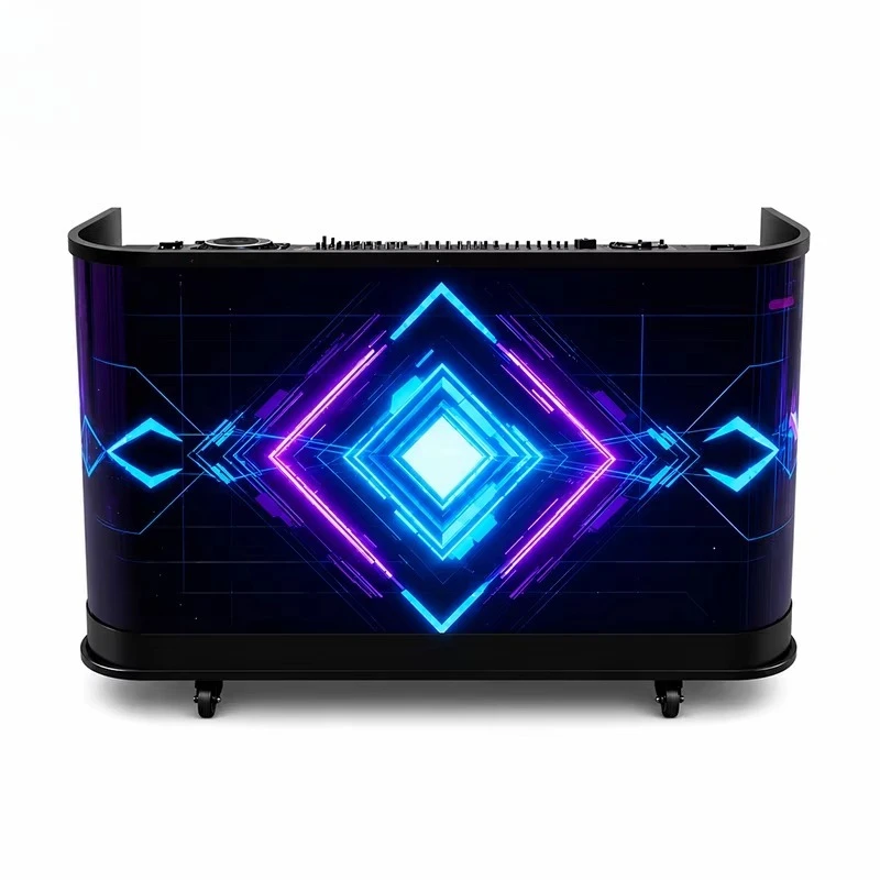 Custom Size LED Table Top Display Indoor Advertising Front-Facing Plug and Play LED DJ Table Booth Screen with Wholesale Price