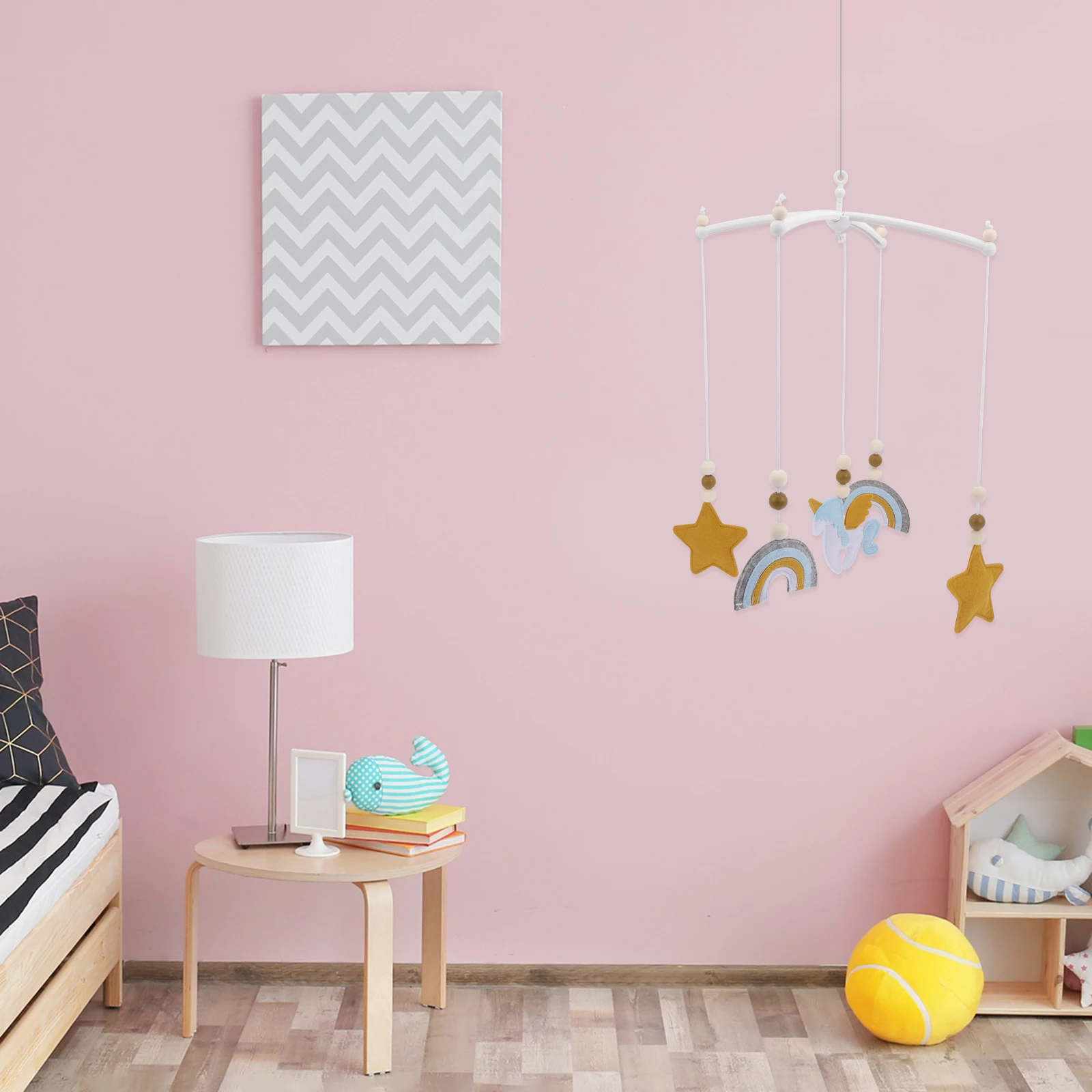 

Newborn Crib Mobile Hanger Baby Essential For Boys Girls Motor Skill Development Premium Hanging Rattle Sensory Gym Decoration