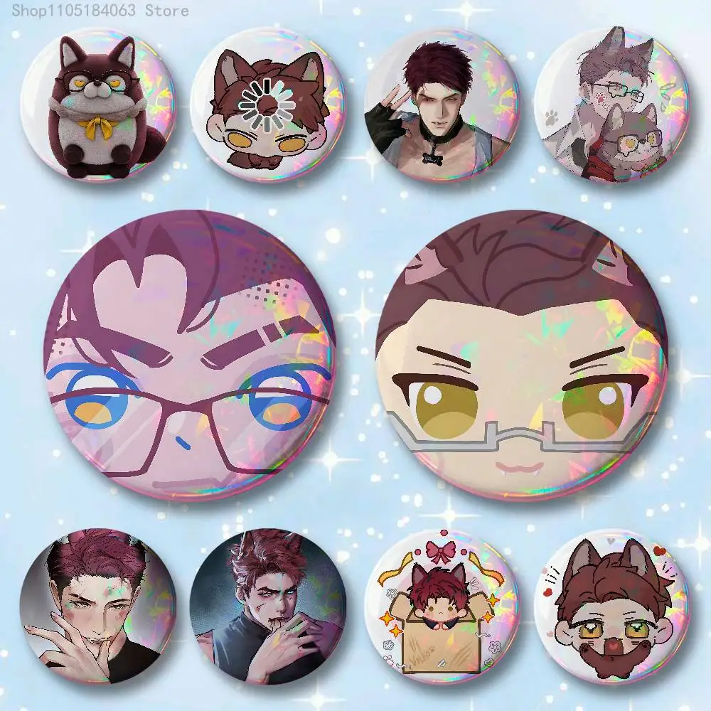 Valko Wolf Ao Yin Custom Badges 75mm 44mm 25mm Brooch Backpack Hat Enamel Pins Accessories Toys Gifts