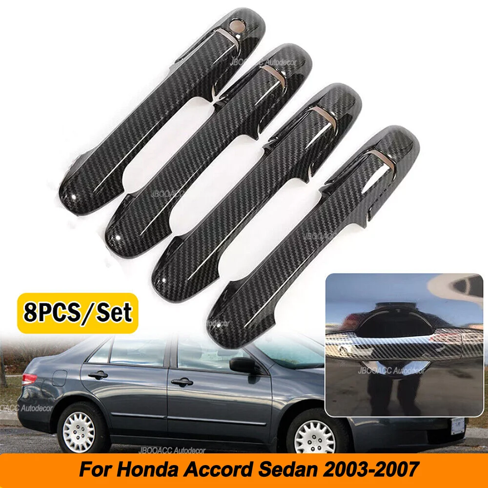 

Для Honda Accord Sedan 2003 2004 2005 2006 2007 автомобильная наклейка из углеродного волокна, дверная ручка, накладка, аксессуары, защитное украшение