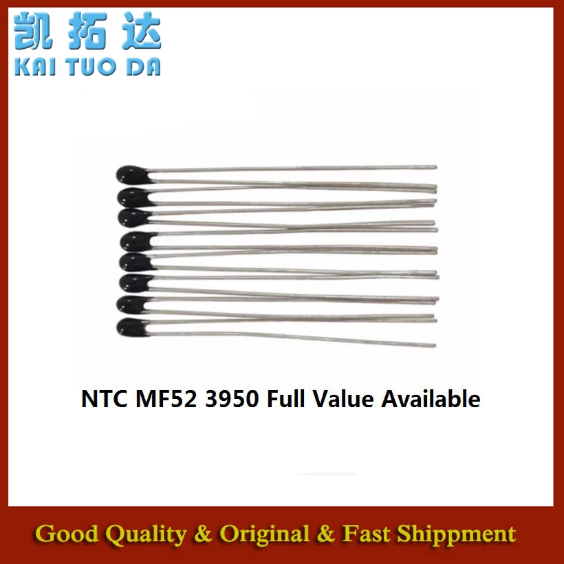 20PCS 100K 5% MF52 NTC-MF52AT 1K 2K 3K 4.7K 5K 10K 20K 47K 50K Thermistor Thermal Resistor  3950B 1/2/3/4.7/10/5K Ohm R Kit