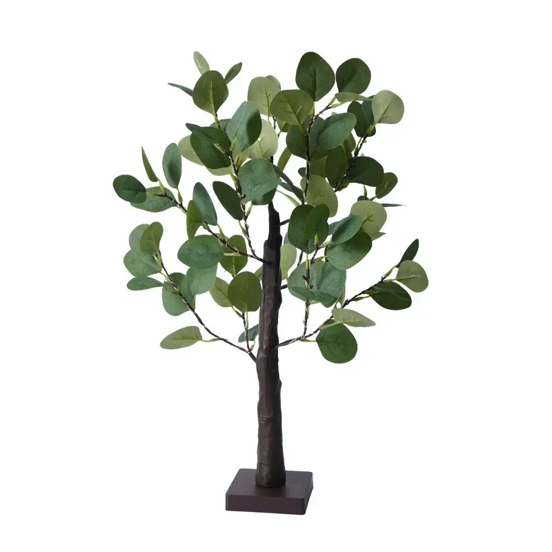 Lumière LED de petit arbre d\'eucalyptus, cuir chevelu, intérieur, décoration de la maison, fête de Noël, mise en page rigour, paysage Shoous