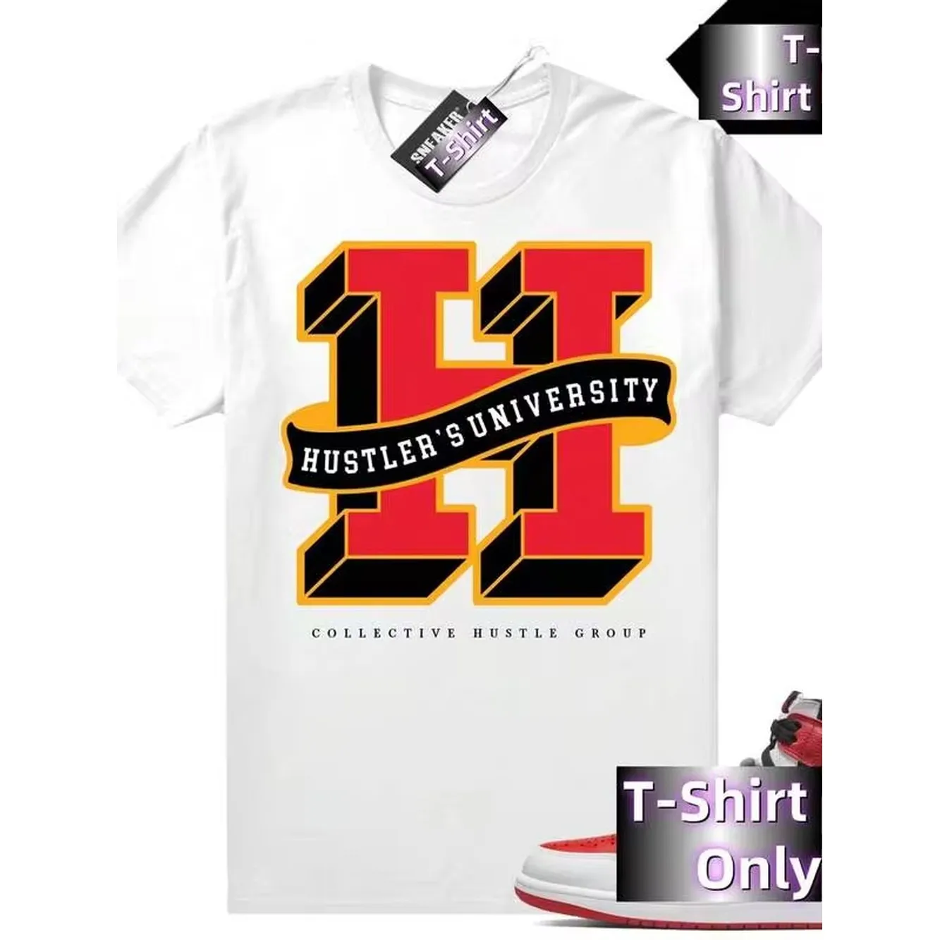 Heritage 1s Tees White Collective Hustle Group Letter H