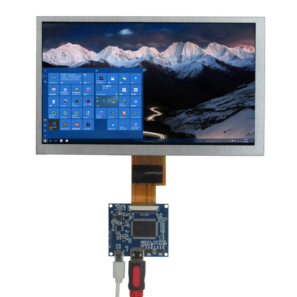

8 Inch 1024x600 Portable LCD Screen Display Laptop secondary Monitor Mini HDMI-Compatible Driver Control Board for Raspberry Pi