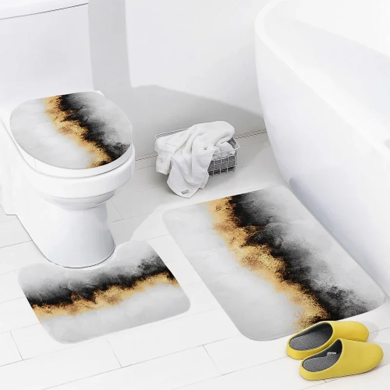 Home bathroom floor mats Anime animal style Bath Foot mat modern accessories rug Toilet mat Bathtub anti-slip carpet aaaa