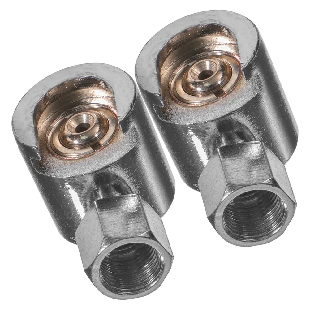 

2Pcs Button Head Grease Coupler Set Metal Replacement Fittings Leak Free Secure Lubrication Part for Oil Gun Grease Coupler