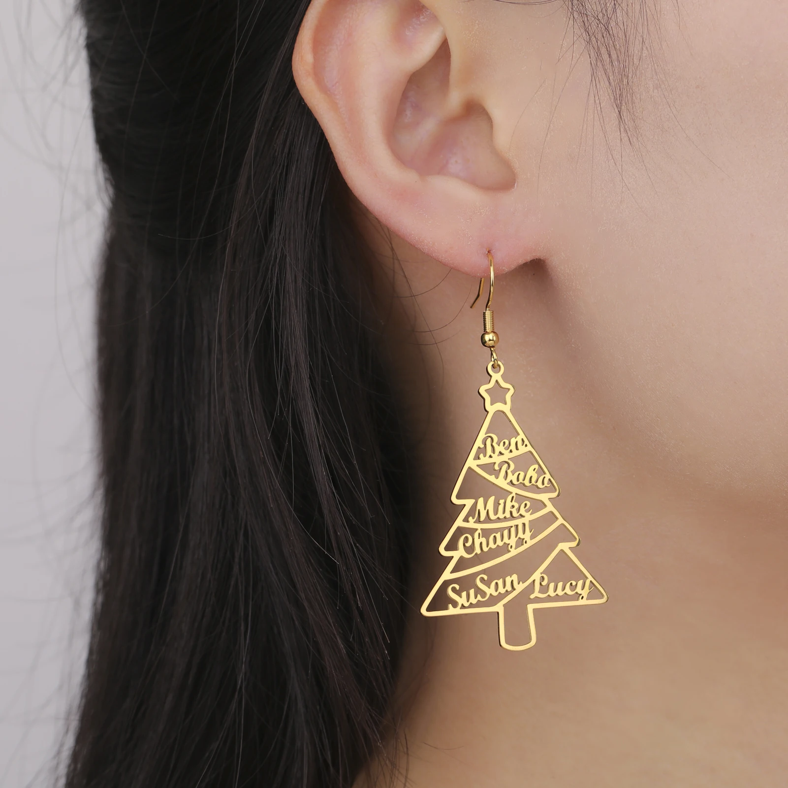 Рисунок 6 - Серьги с элементами рождественской елки на заказ