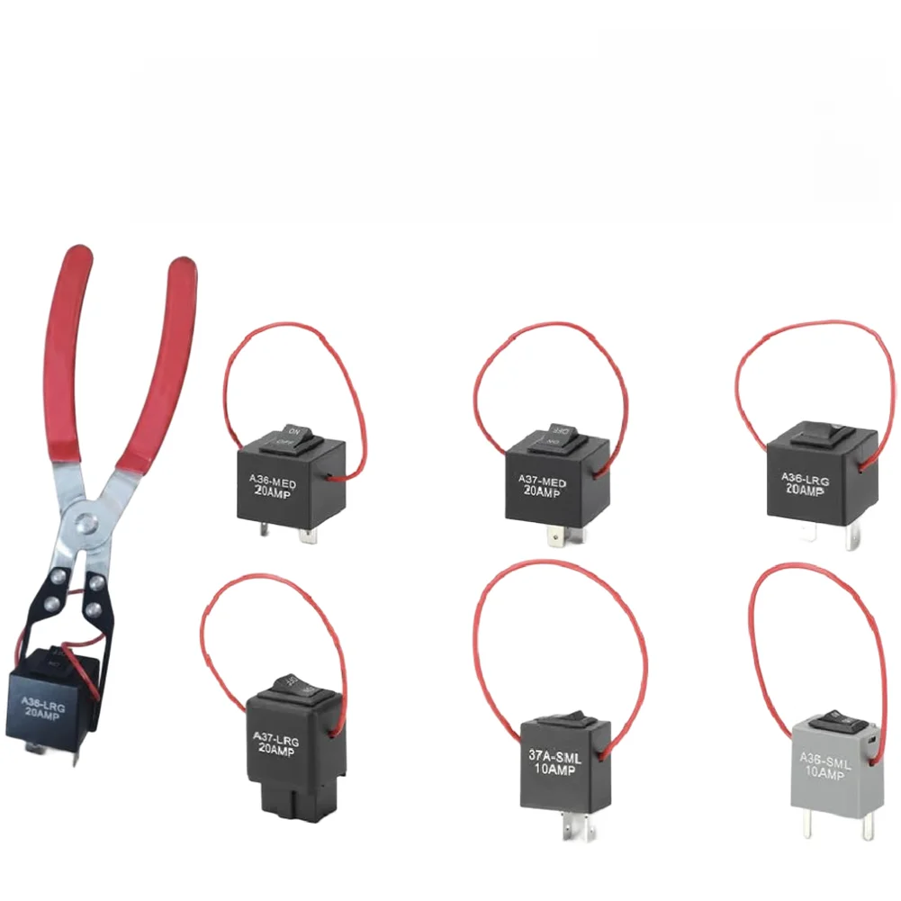 9038A Relay Bypass Switch 6pcs with Amp Loop for 12V DC Motor Control Including Fuel Pumps Air Conditioning Compressors Fans