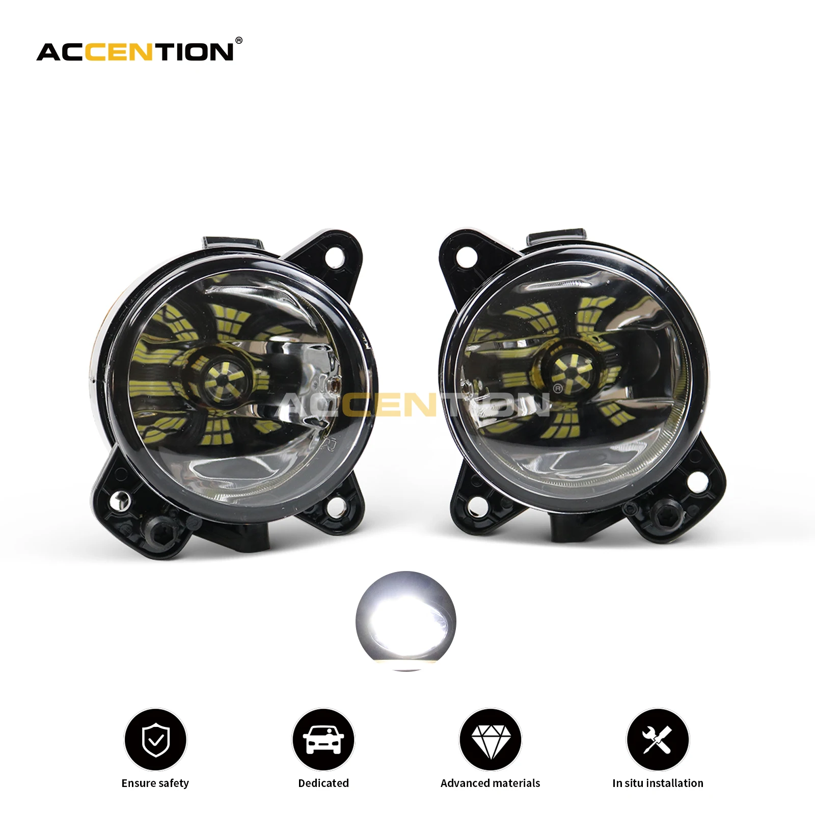 Białe światło LED do VW Polo GTI 9N3 MK4 Facelift 2005 2006 2007 2008 2009 2010 Przednie światło przeciwmgielne LED Światło przeciwmgielne Grill Wire