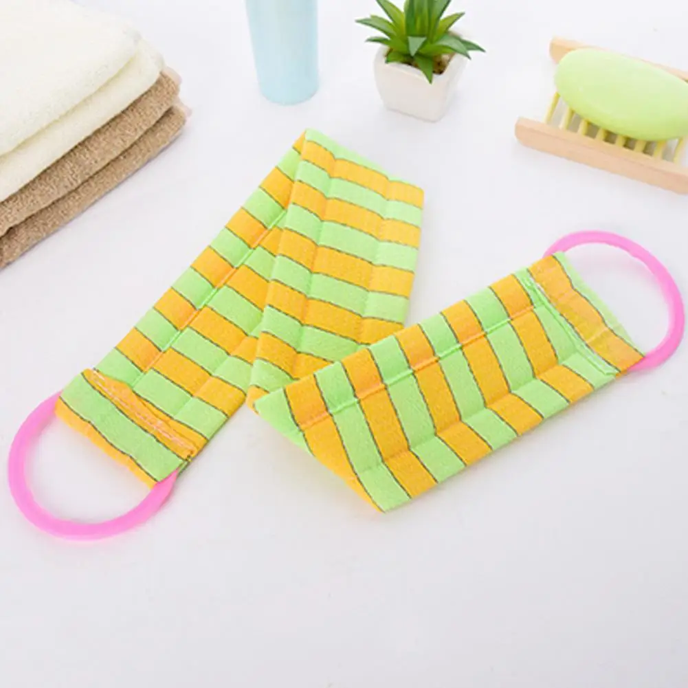 

Exfoliating Bath Cloth Convenient Extra Long Bright Color Exfoliating Back Strap Bath Massage Towel Bathroom Supplies