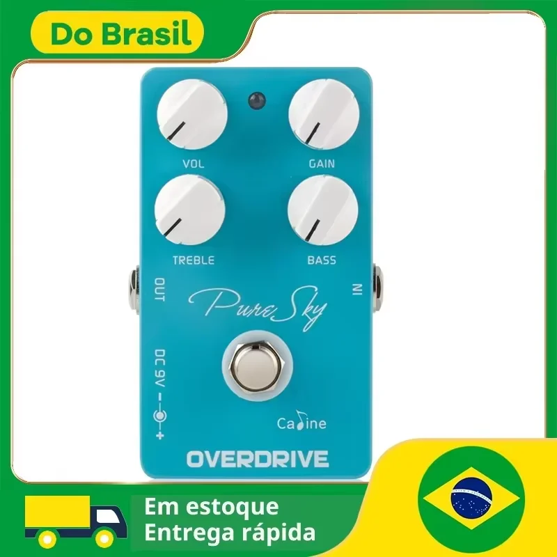 Caline Pure Sky OD Pedal de guitarra Pure And Clean Overdrive Pedal de efeito de guitarra True Bypass Acessórios de guitarra elétrica CP-12