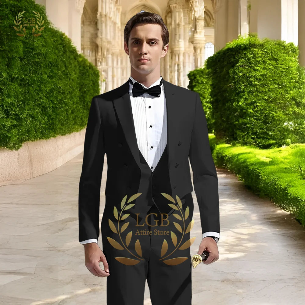 Men's 3-Piece Dinner Suit Set for Wedding, Party & Cocktail | Groom Tuxedo & Formal Business Suit