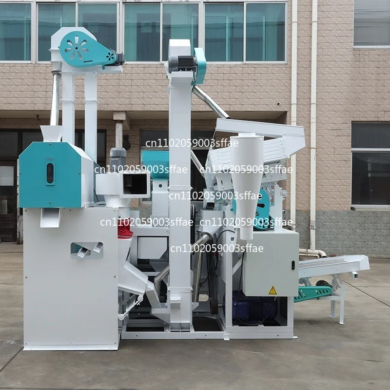 Máquina de debulhar, conjunto completo de equipamentos para processamento totalmente automático, moinho de arroz combinado 15 em 1, nova máquina de moagem de arroz