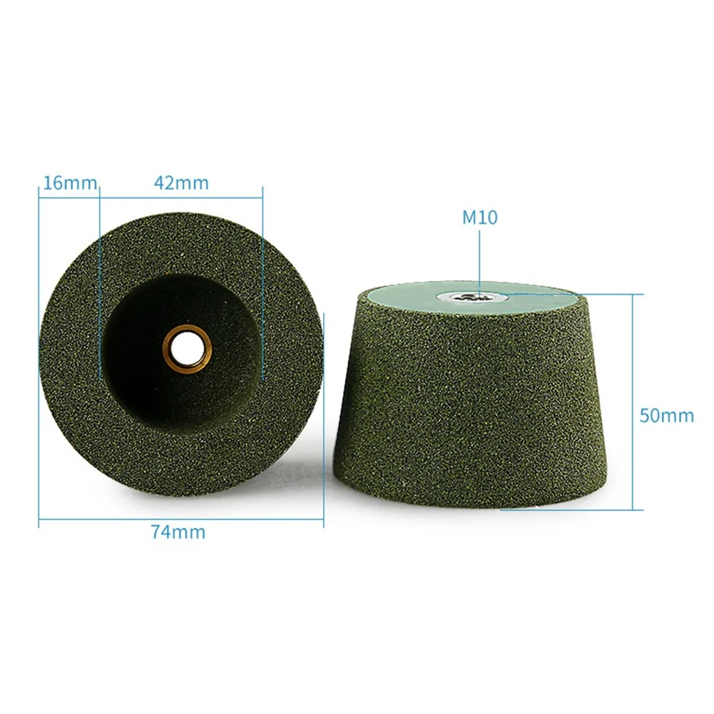 

2pcs for M10 angle grinder 75mm silicon carbide grinding wheels cupular sanding block polishing set with mesh options 50 100 200