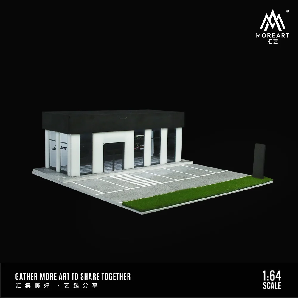 TimeMicro&MoreArt 1/64 Showroom with Led Lighting Diorama theme car showroom light version assembly storage display scene