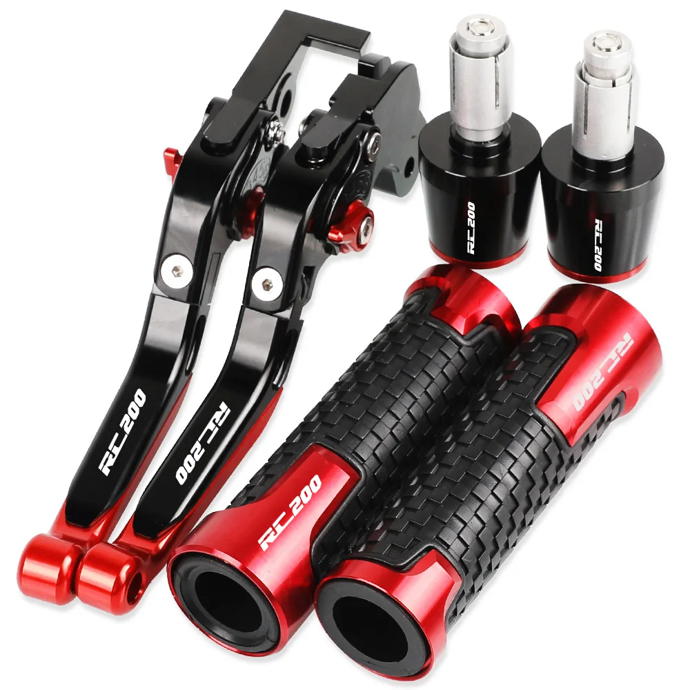 

For RC200 2014 2015 2016 2017-2023 RC 200 Motorcycle Aluminum Adjustable Extendable Brake Clutch Levers Handlebar Hand Grips end