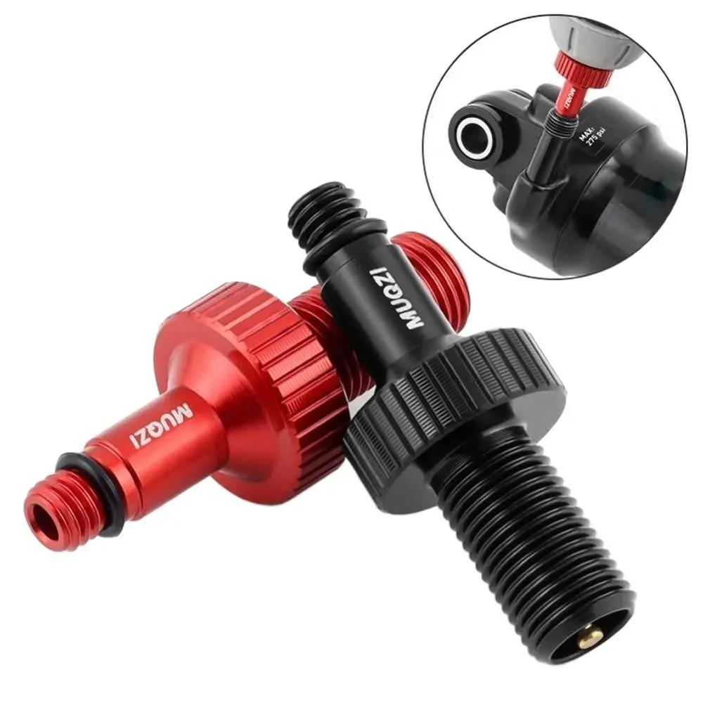 Aluminum Alloy Rear Shock Valve Adapter with 7 Sealing Ring Anti-corrosion Aerated Conversion Nozzle