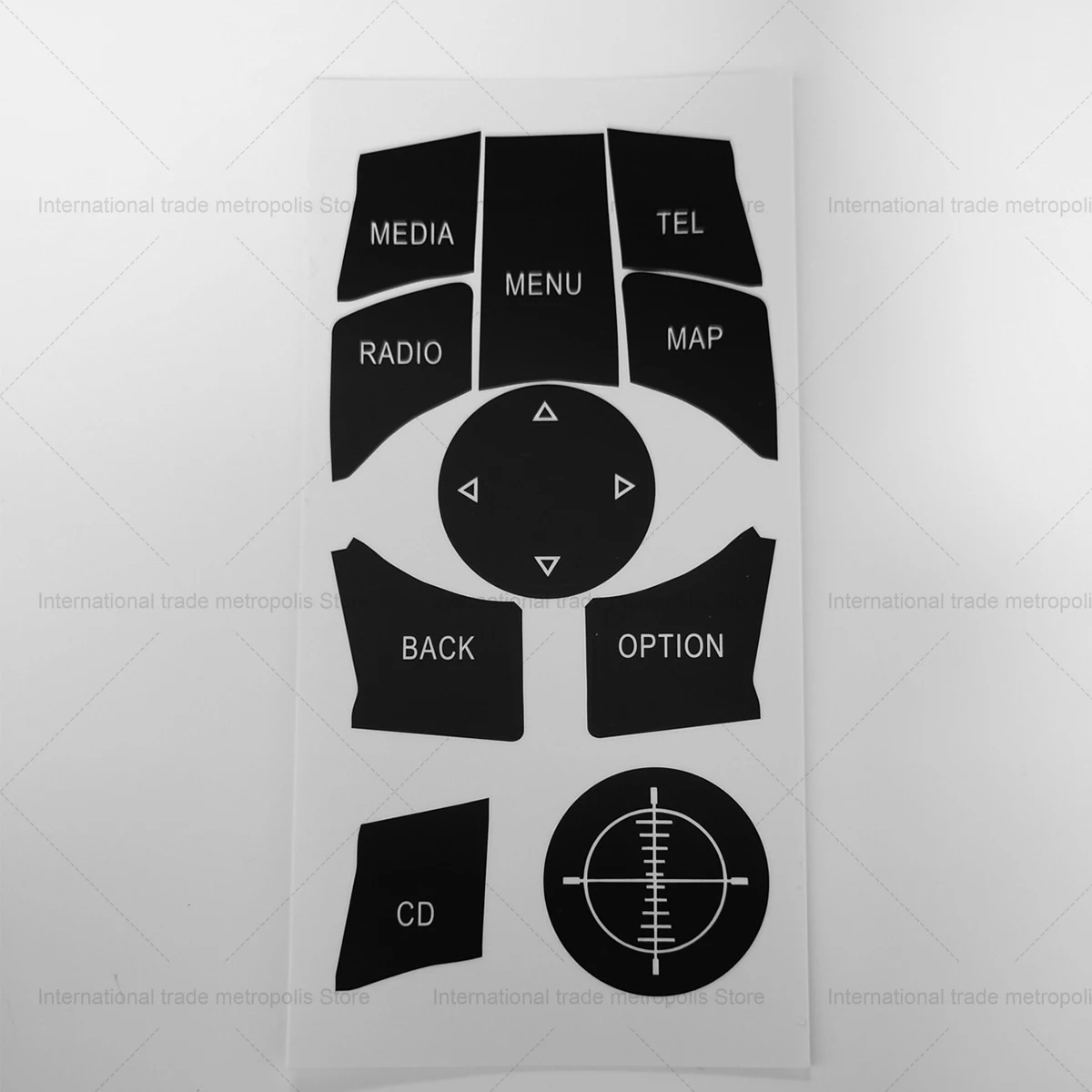 Wear Repair Decals for BMW iDrive Panel Buttons & Rotary Knob (Fits 3/5 Series)