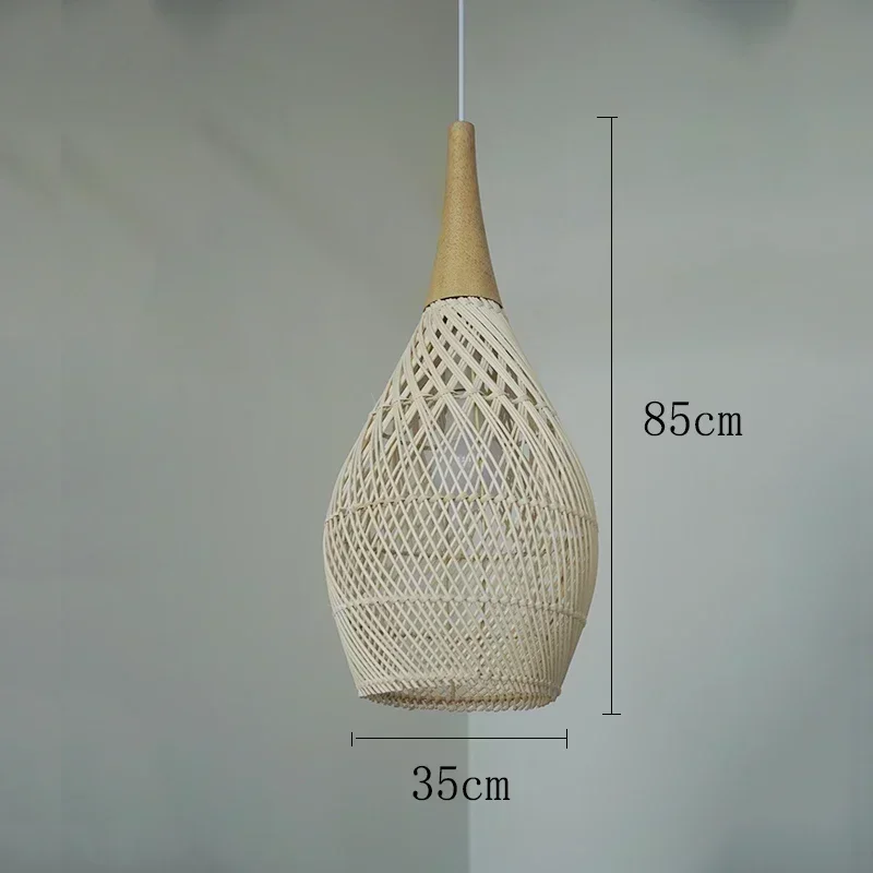 NONE Vintage Rattan Pendant Lamp 3