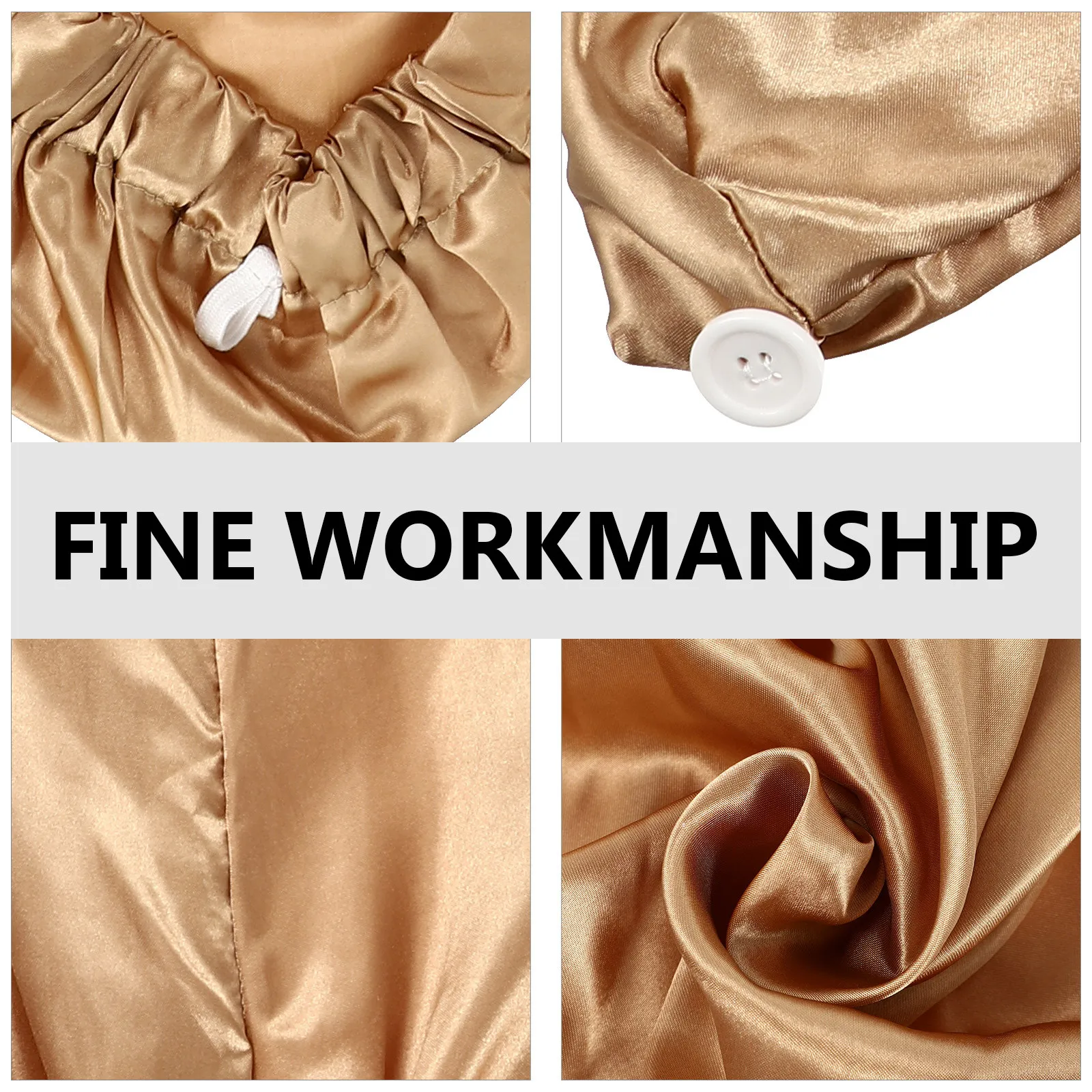 

2Pcs Satin Long-Cylinder Large Size Fits Head Circumference Hair Care Bonnets for Women with Thick Long Hair Sleeping