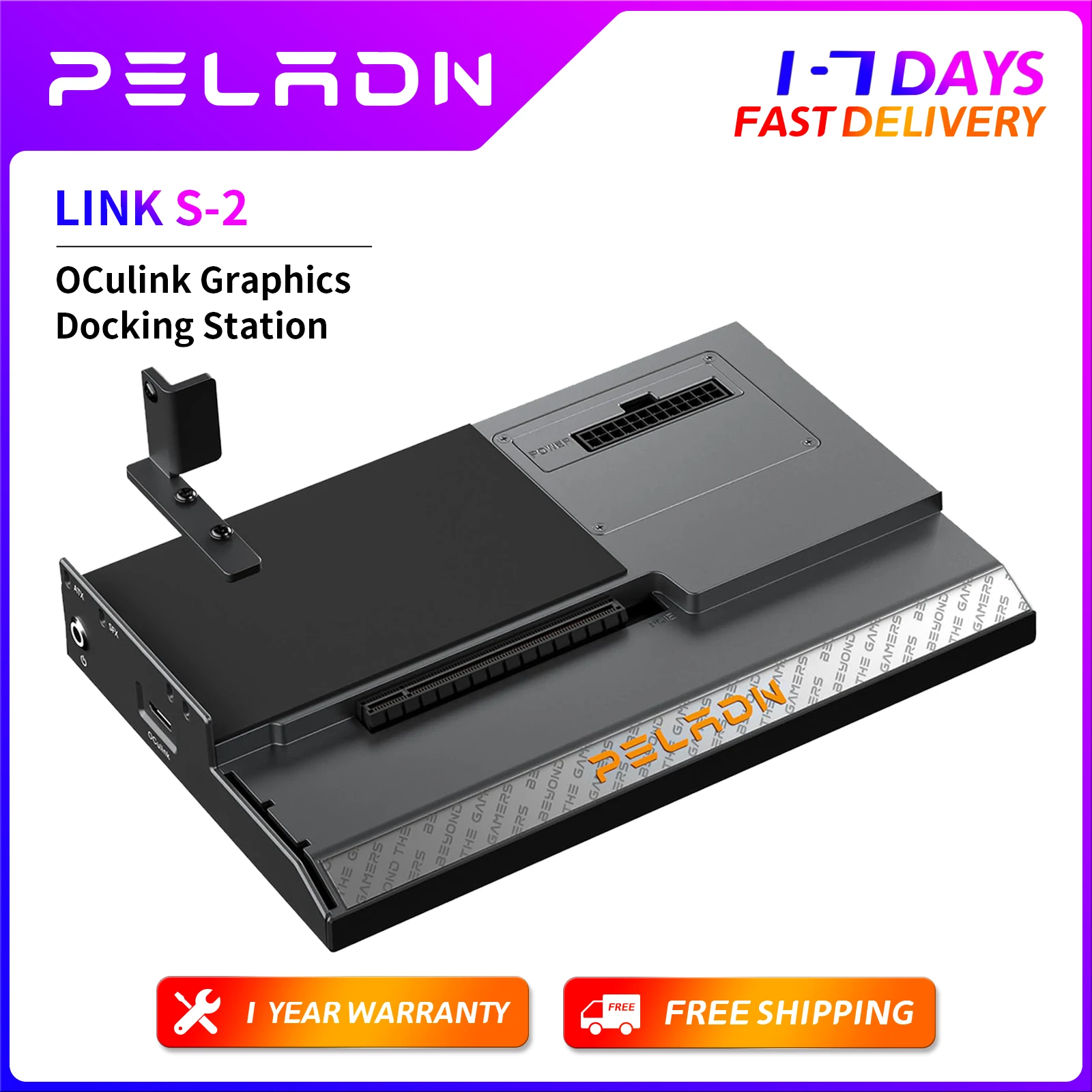 PELADN Link S-2 OCulink Grafik-Dockingstation ATX 24pin Max. unterstützt RTX4090/RX7900XTX Gaming PCIex16 Erweiterungsschnittstelle