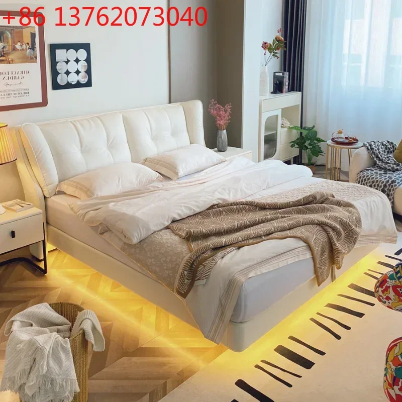 

Pretty Nordic Modern Double Bed Storage Girls Lights White Comferter Bed Solid Wood Camas De Dormitorio Bedroom Set Furniture