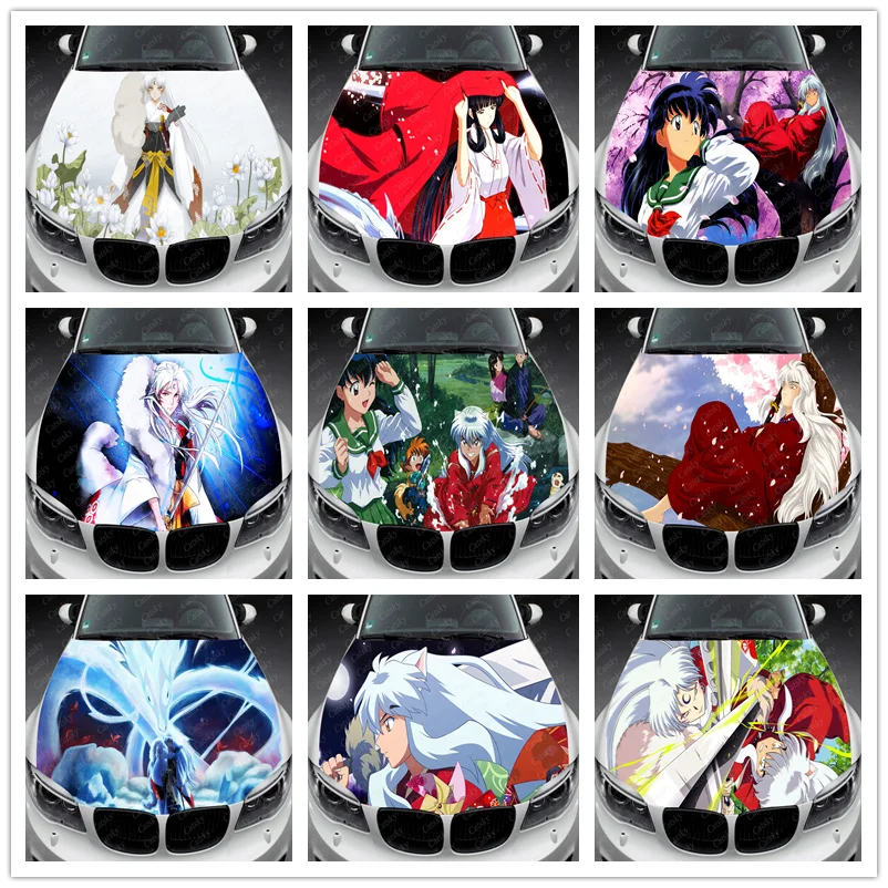 

Inuyasha Itasha Car Hood Decal, Sticker, Graphic, Wrap Decal, Truck Decal,Truck Graphic, Animal Bonnet Decal