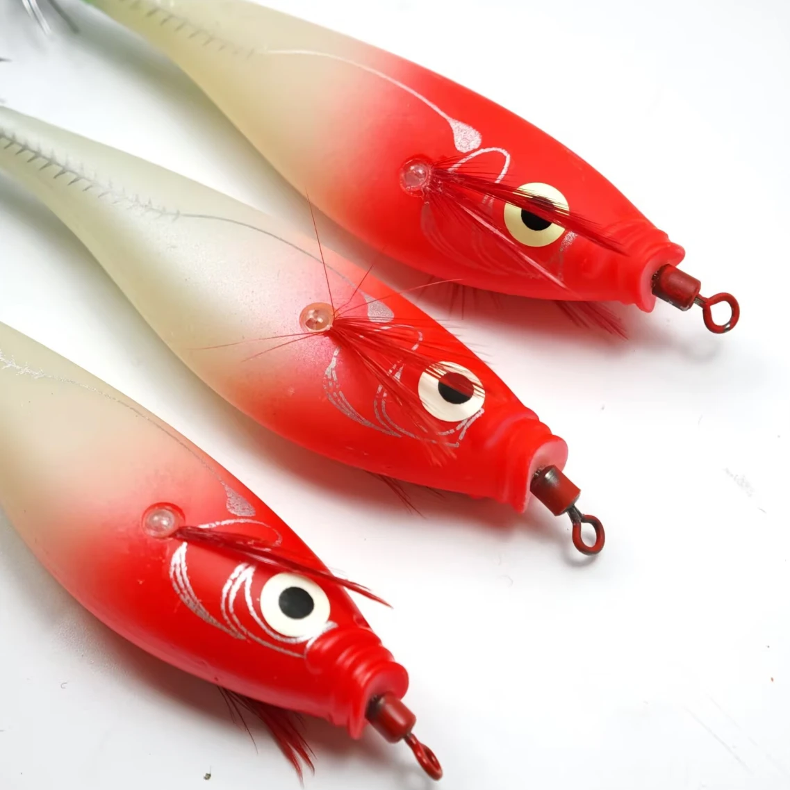 15 peças de anzóis luminosos d - Saltwater Fishing Hook avaliação e preço