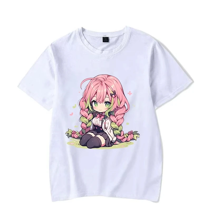 

Модная женская футболка с аниме-принтом Y2K, короткий рукав, милый дизайн Канроуджи Митсури, летняя, больших размеров