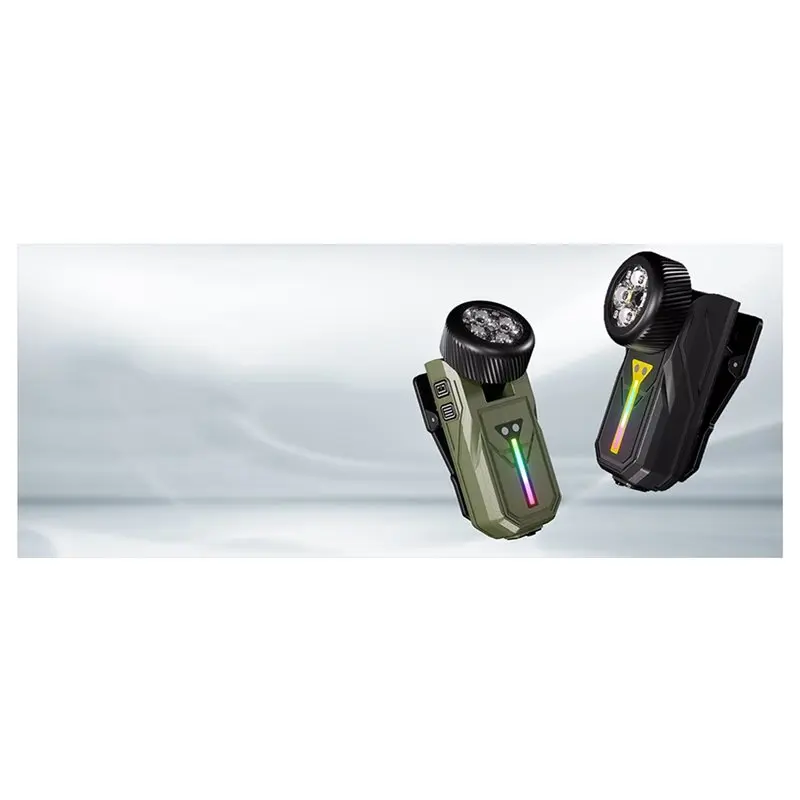 [NEWA64Z!】 Clip-On Flashlights Rechargeable Waterproof RGB Light Magnetic Spotlight/Floodlight For Cycling Repairing Combine Gre