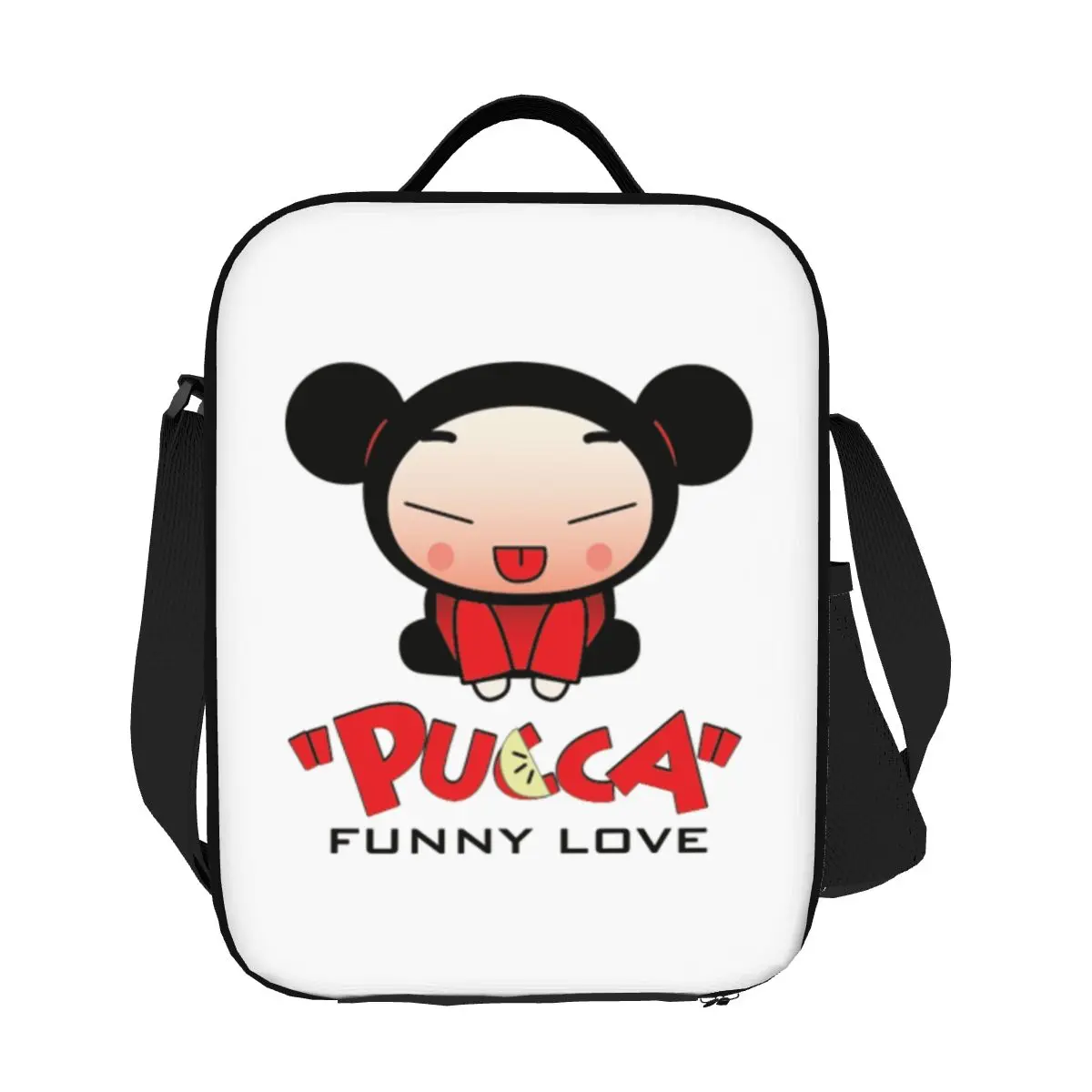 

Custom Pucca Funny Love Lunch Bag Men Women Thermal Cooler Insulated Lunch Boxes for Adult Office