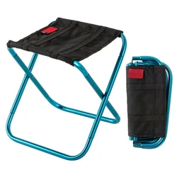 Taburete plegable portátil de aleación de aluminio para exteriores, minisilla de almacenamiento para acampar, Picnic, pesca, muebles ultraligeros