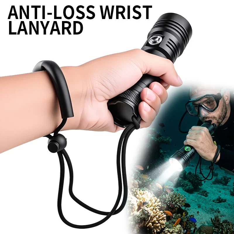 Picture 4: Diving super strong light long-range flashlight underwater waterproof night diving supplementary light super bright sea lantern