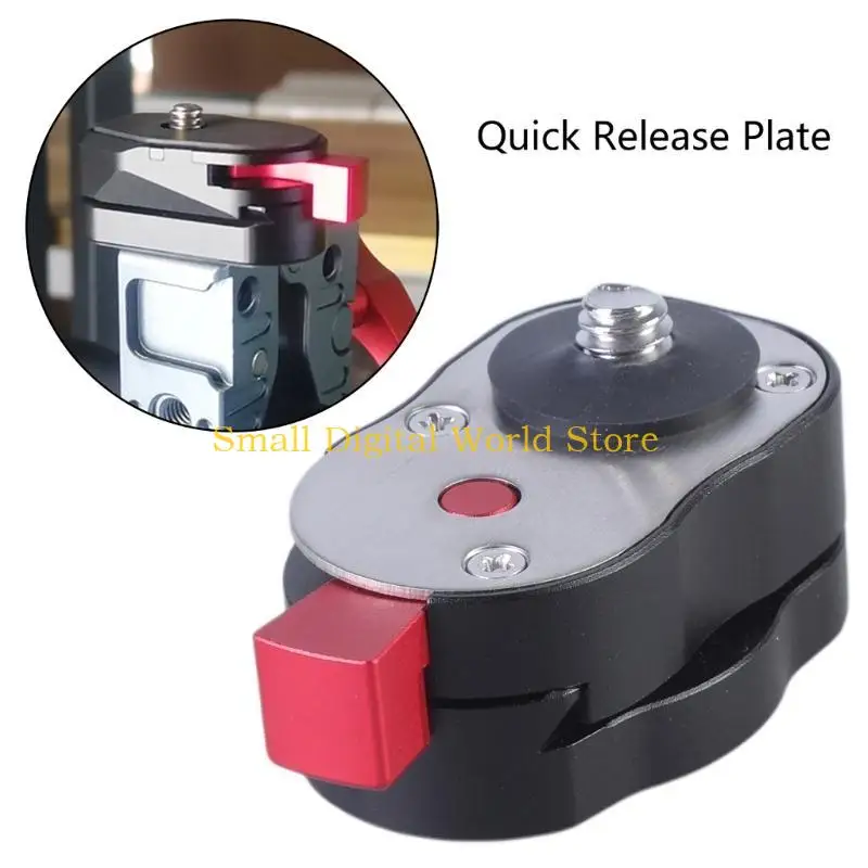 77UB Self-Locking Quick Release Plate LCD Monitor Magic Arm LED Light Camera Camcorder Rig Mount Adapter 1/4 Screw Hole