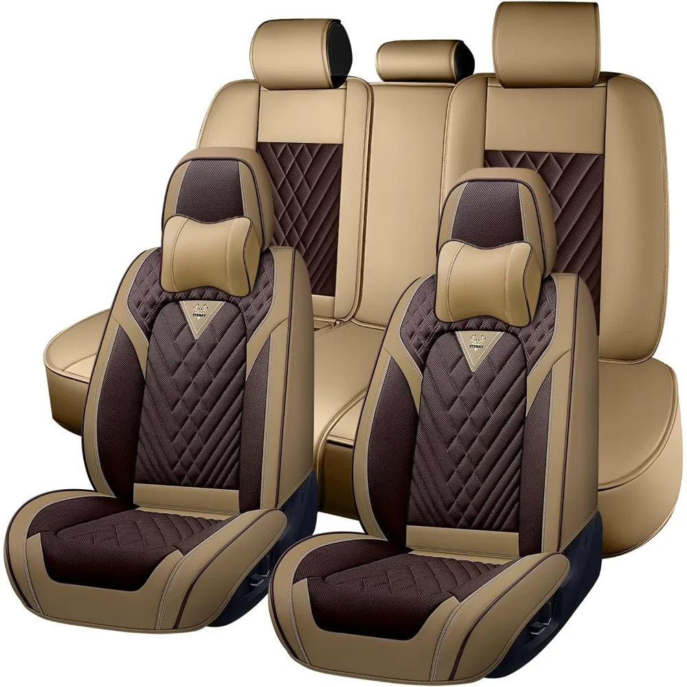 

Прочные кожаные чехлы на сиденья для Ford F-250 2000-2024, удобные всепогодные спортивные аксессуары для интерьера