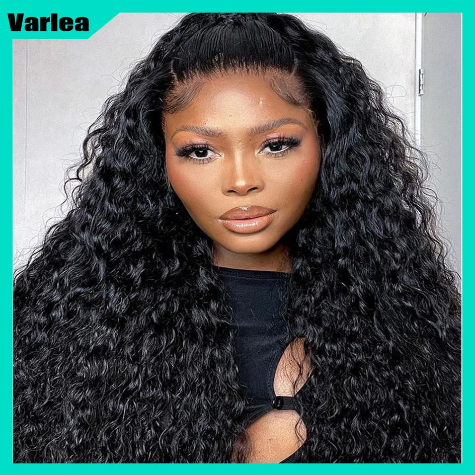 Varlea Brazilian Water Wave Human Hair Wig Curly Hd Lace Wig 13x6 Human Hair 13x4 Lace Front Wigs Deep Wave Wigs Black Wig