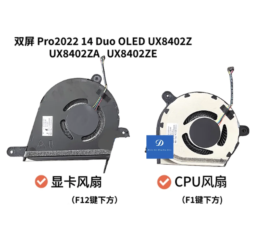 Ventilador para ASUS Zenbook Lingyao X Dual Screen Pro 2022 14 Duo OLED UX8402Z UX8402ZA UX8402ZE