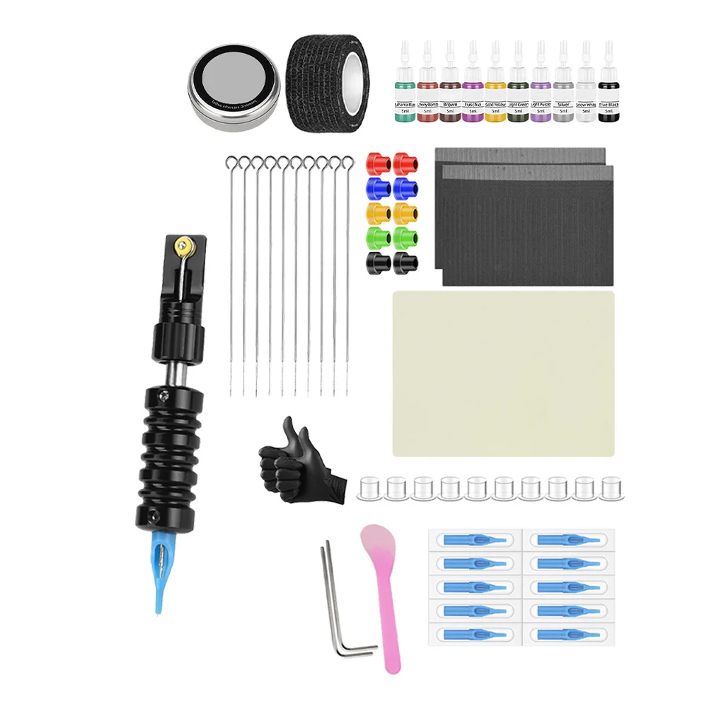

1 комплект инструментов для татуировки, высококачественный алюминиевый сплав, легкий и портативный, идеально подходит для начинающих, профессиональная татуировка