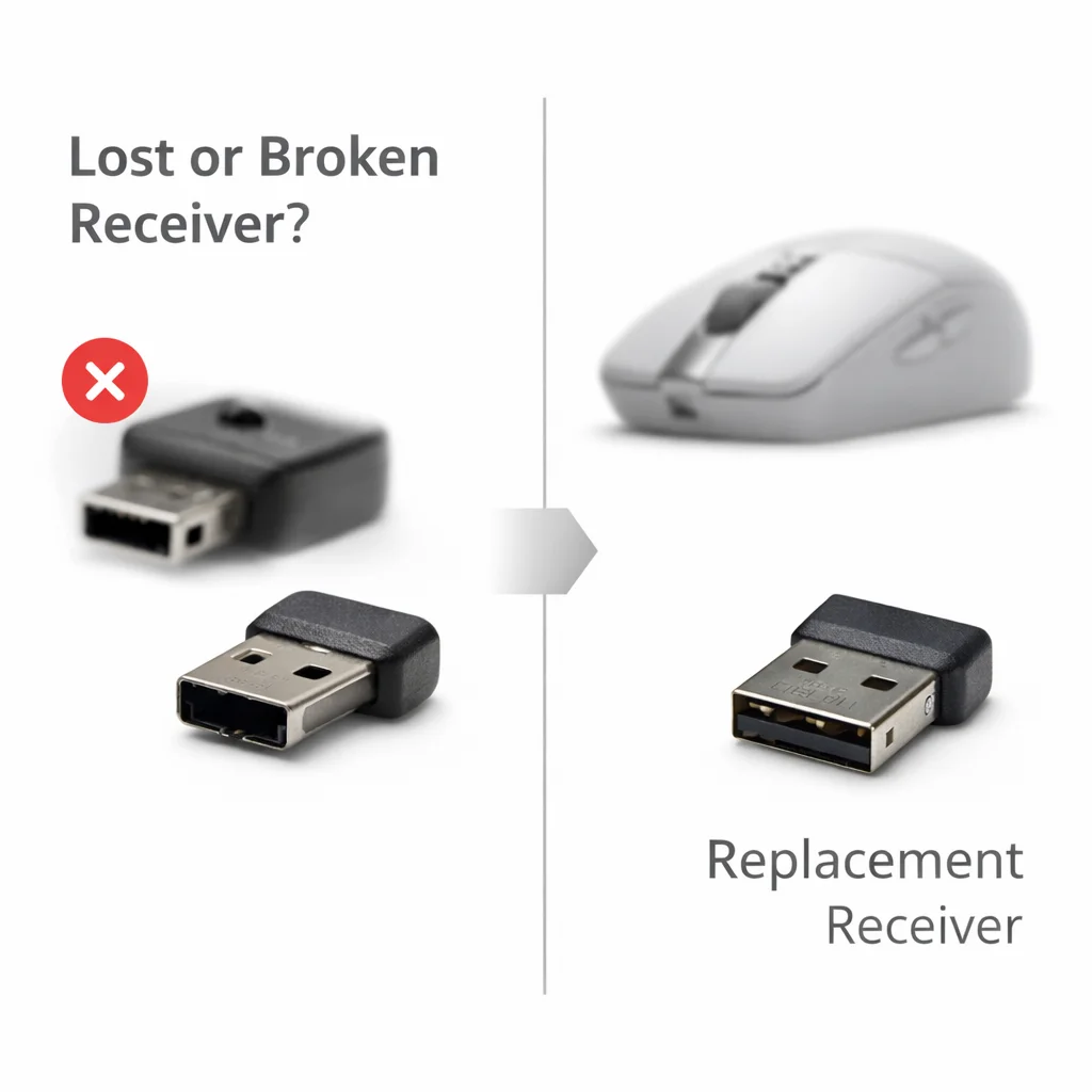 Replacement USB Receiver For Logitech G304/G305 Wireless Mouse – Fix Lost Dongle & Restore Connection