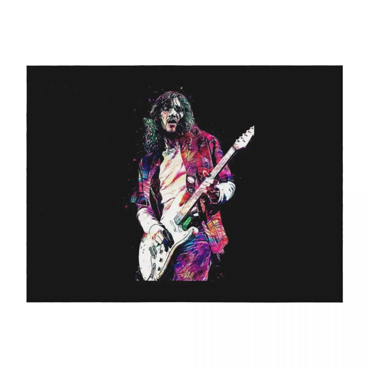 

John The Red Hot Guitar Throw Blanket for sofa Luxury Designer Furrys christmas gifts Blankets