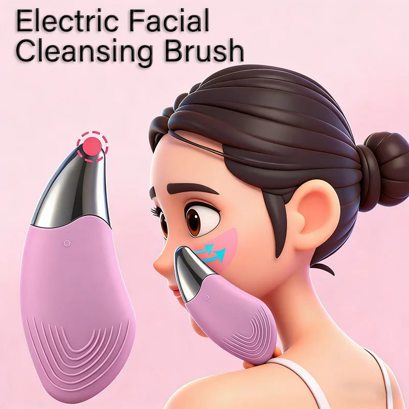 

Electric Facial Cleansing Brush Massager Ultrasonic Wash Instrument Deep Pore Cleaning Facial Vibration Massage Relaxation Tools