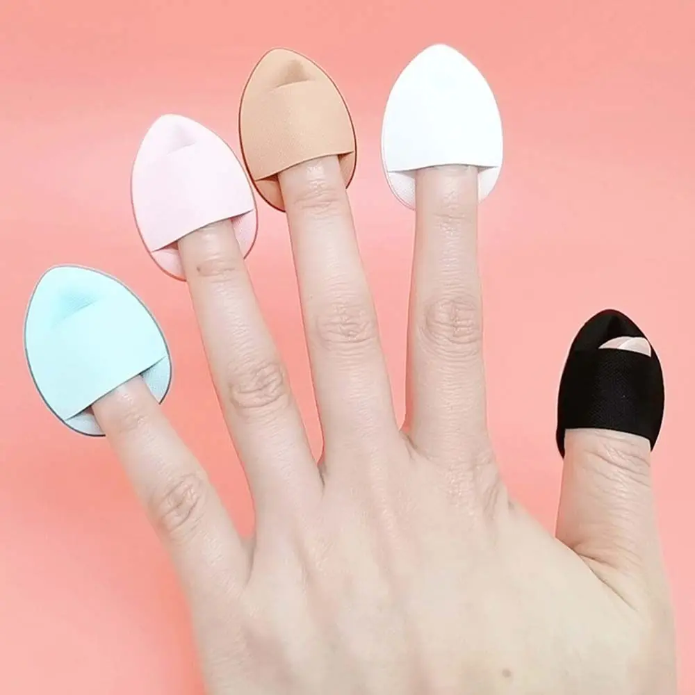 Dry Wet Dual-use Makeup Puff Tools Finger Shape Mini Size Cosmetic Puff Thumb Air Cushion Puff Sponge Puff Highlighter Blender