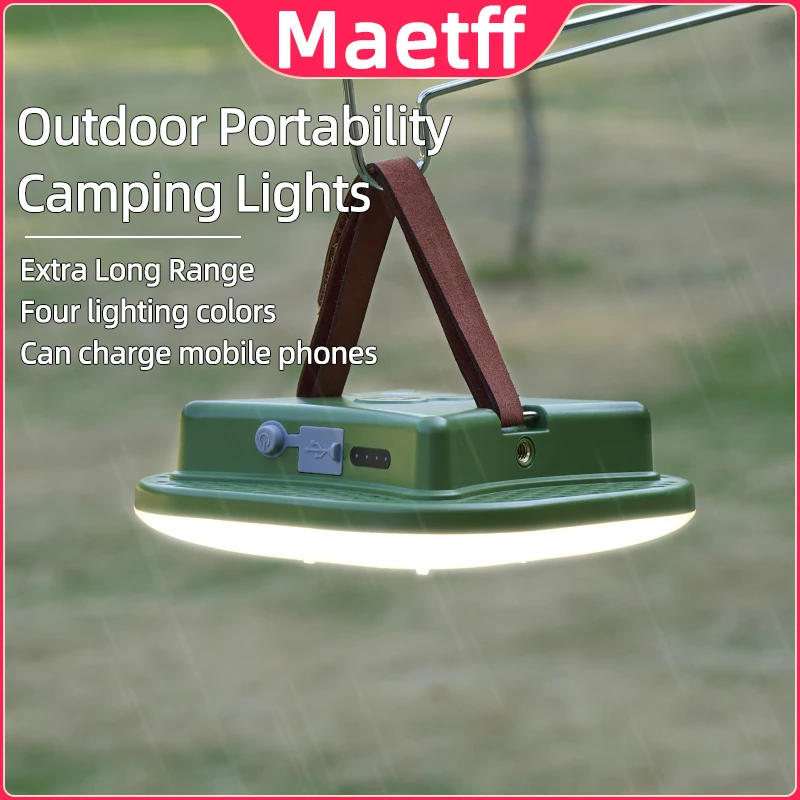 Outdoor LED Camping Light High-Power Long Endurance Waterproof Charging Lantern Magnetic Suspended Night Light Fishing Lamp Gift