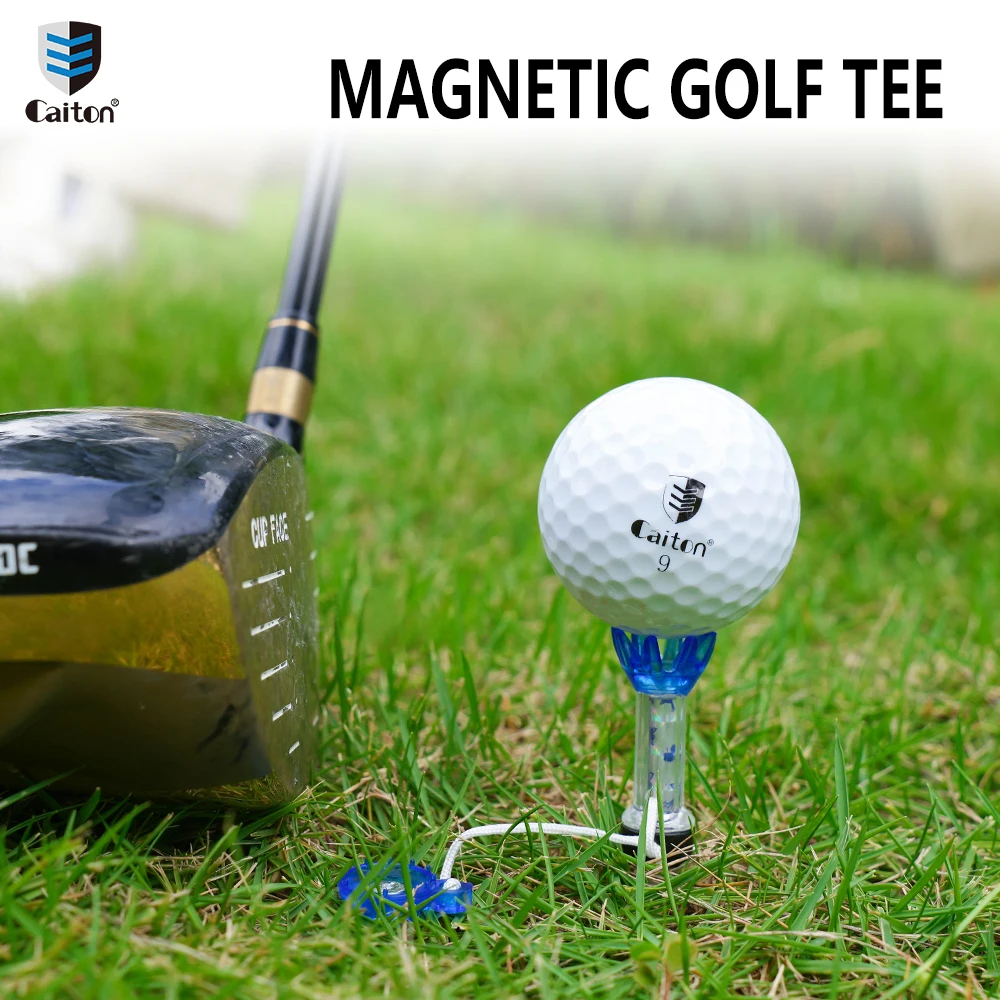 Caden Golf Detachable Metal Tee 2pcs2.76in and 3.15in, Red And Blue Two-color High-quality Magnetic Tee, Friction Small Golf Tee