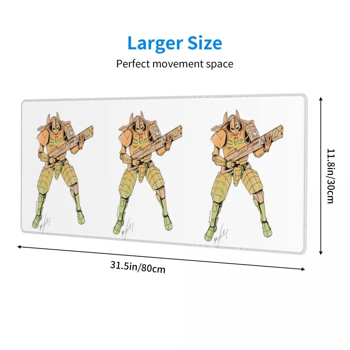 Necron With Tau Armor Large Mouse Pad Computer Keyboard Mouse Mat Gamer PC Laptop Desk Mat Office Accessories Table Mats