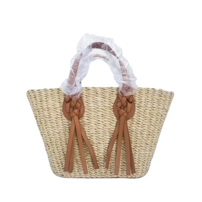 Luxury Design Straw Woven Tote Bags Summer Casual Large Capacity Handbags New Fashion Beach Women Shoulder Simple Style Shopping