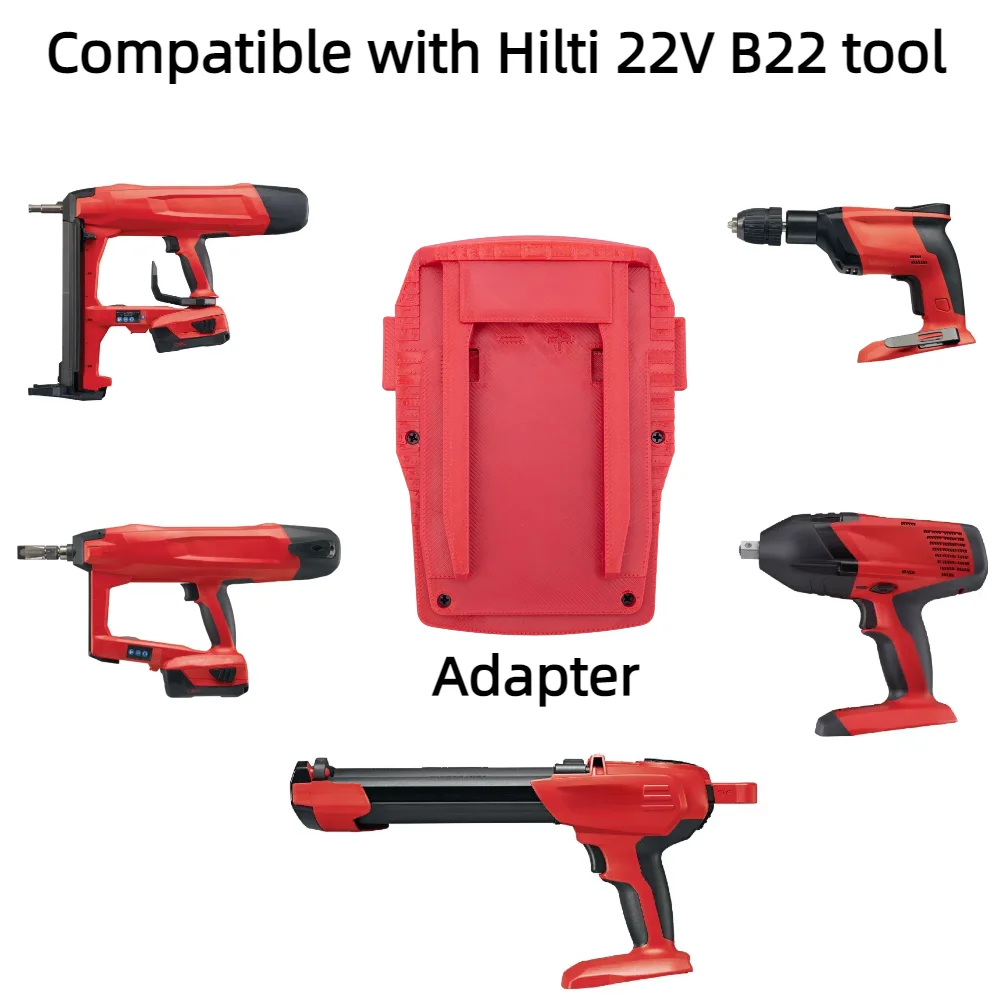 

Adapter for DeWalt/Makita/Milwaukee/BOSCH/RIDGID AEG/OZITO/PARKSIDE X20V/FERREX/Hilti 22V Nuron Battery To Hilti 22V B22 Tool